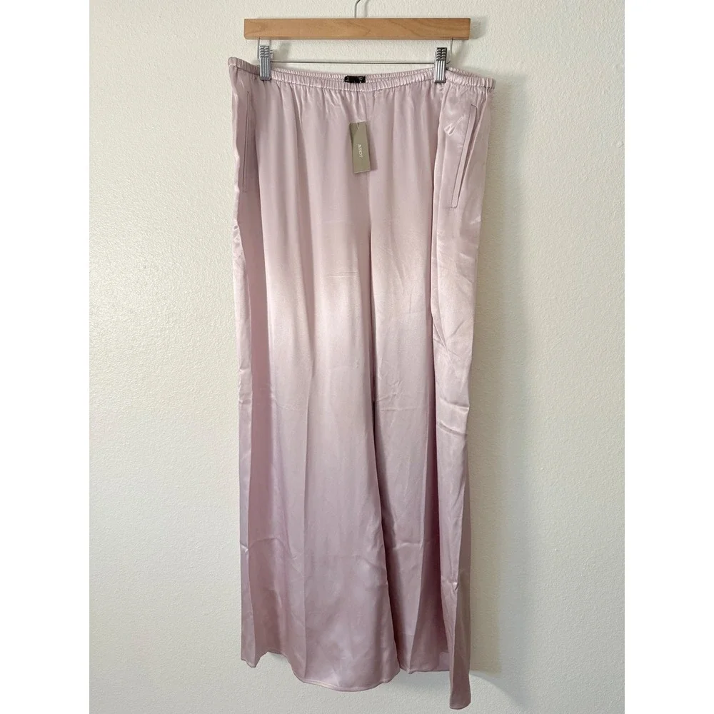 J.Crew Cosmo pant in luster charmeuse Subtle Mauve XL NWT